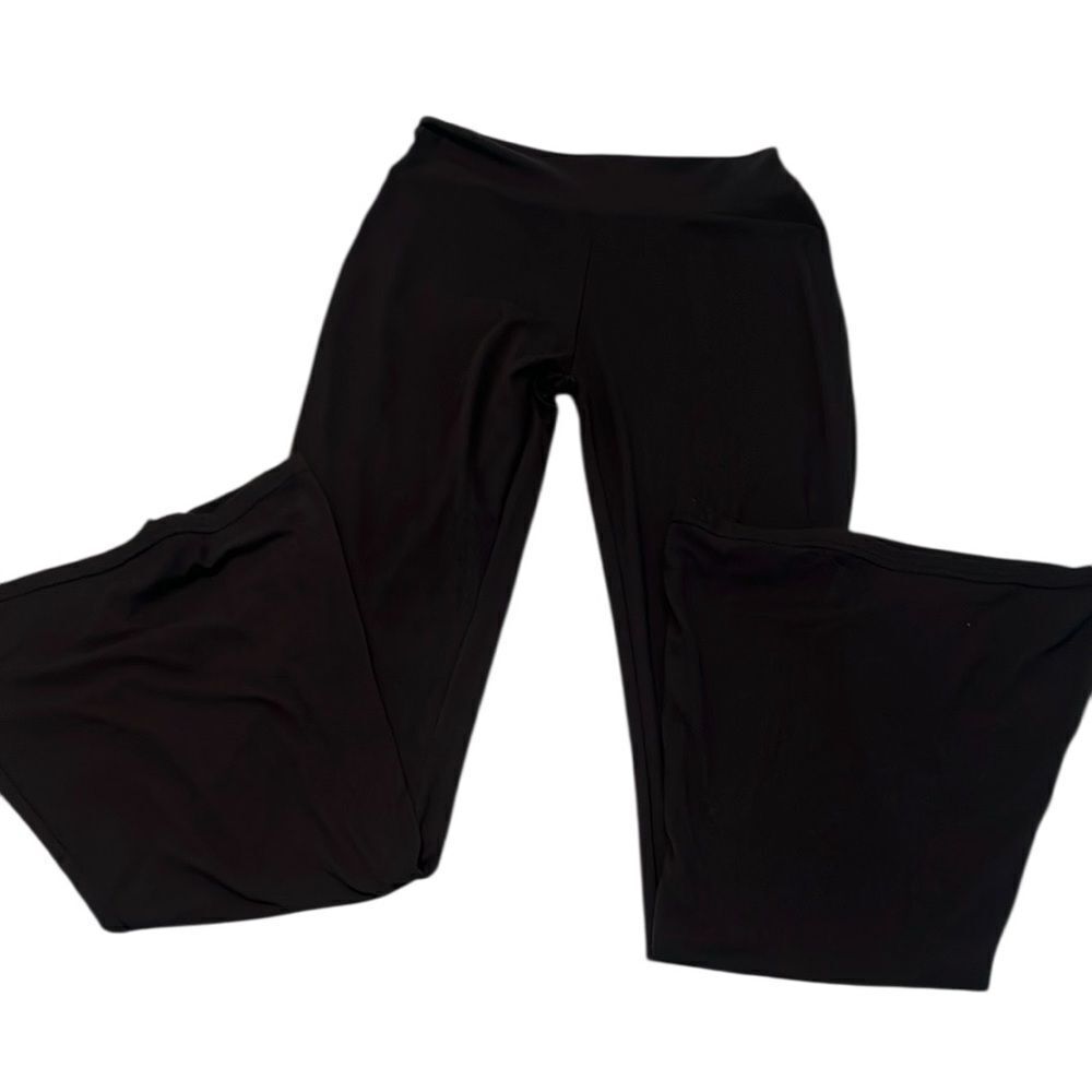 Satina size small black flare stretchy pants leggings EUC worn 3-4 times